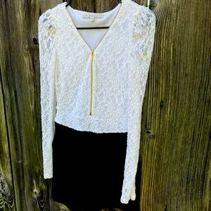 GUESS Mariella Lace Mix long sleeve Romper